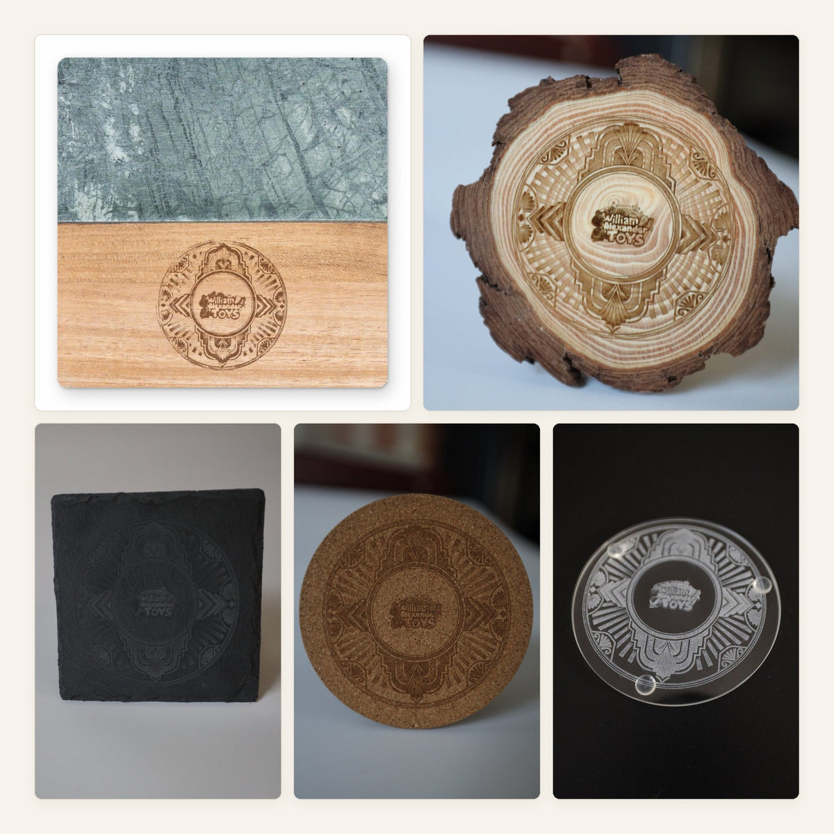 Personalised Coasters – sample products
