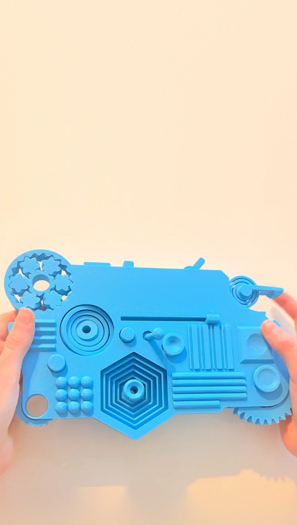 Custom 3D printed sensory fidget board