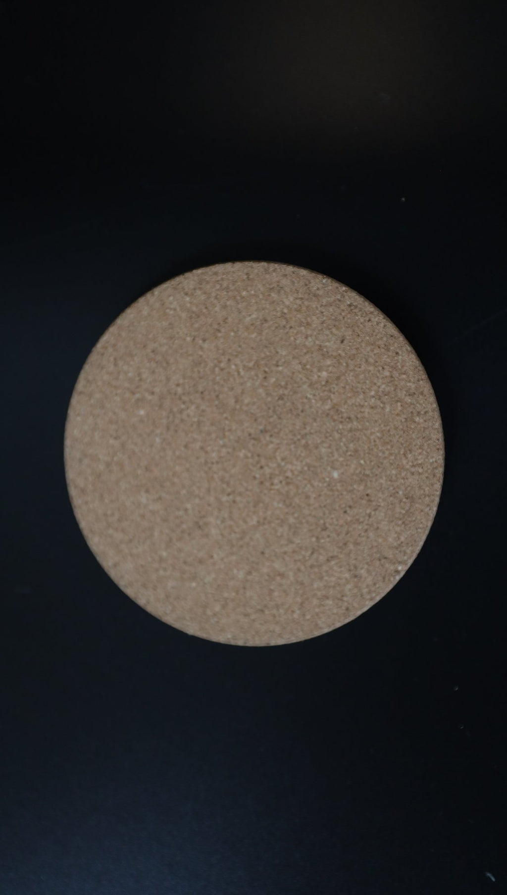 Cork coaster, plain side