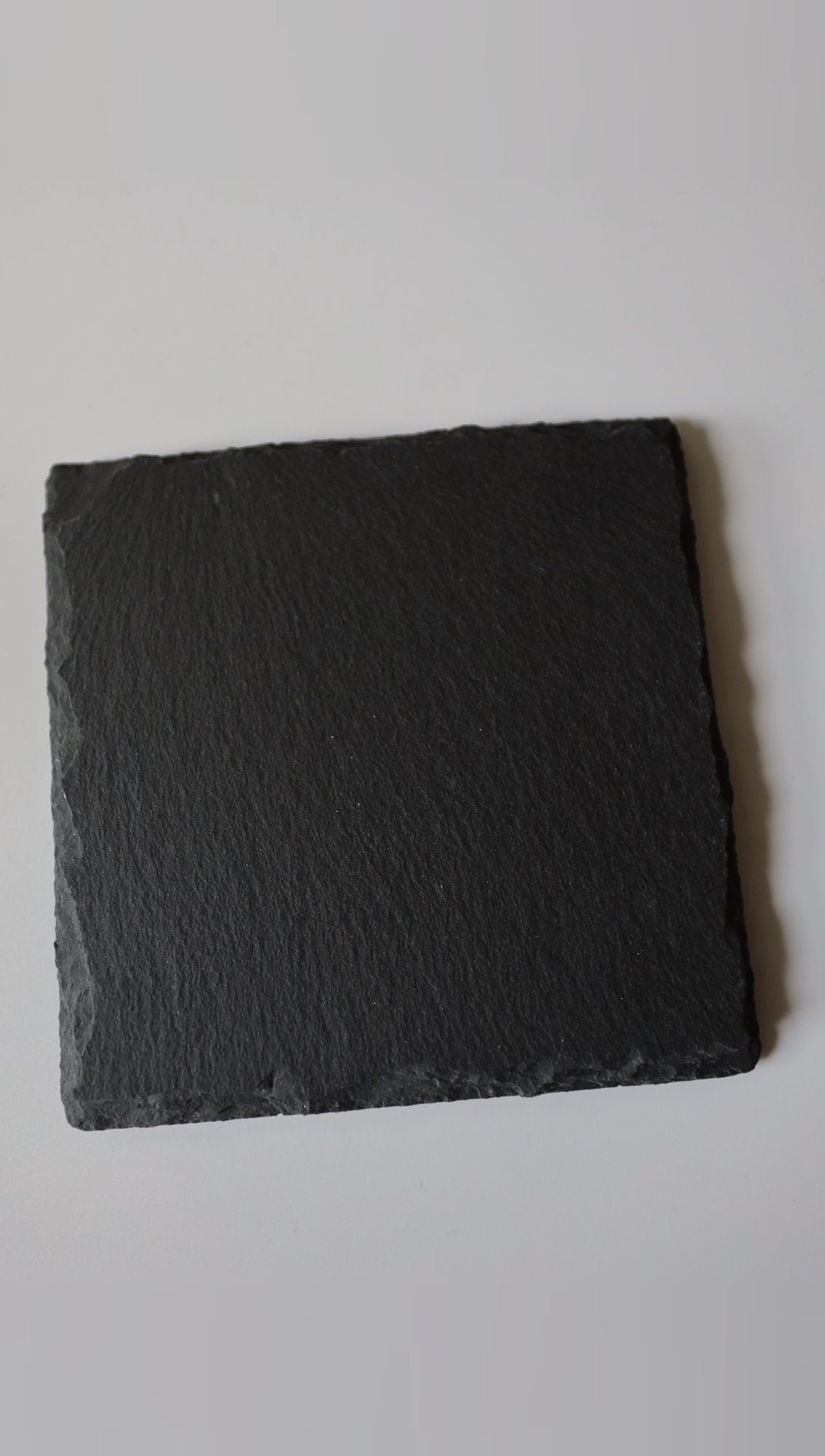 Plain slate coaster, top view