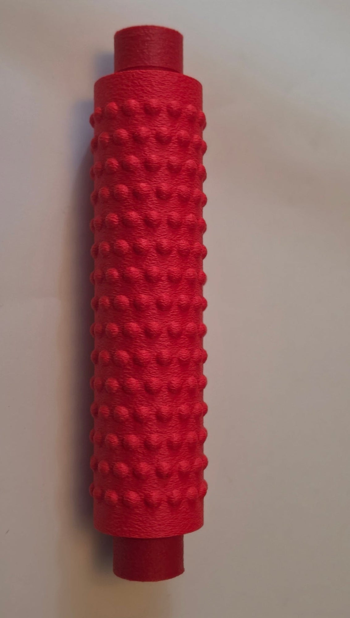 Red massage roller, both ends