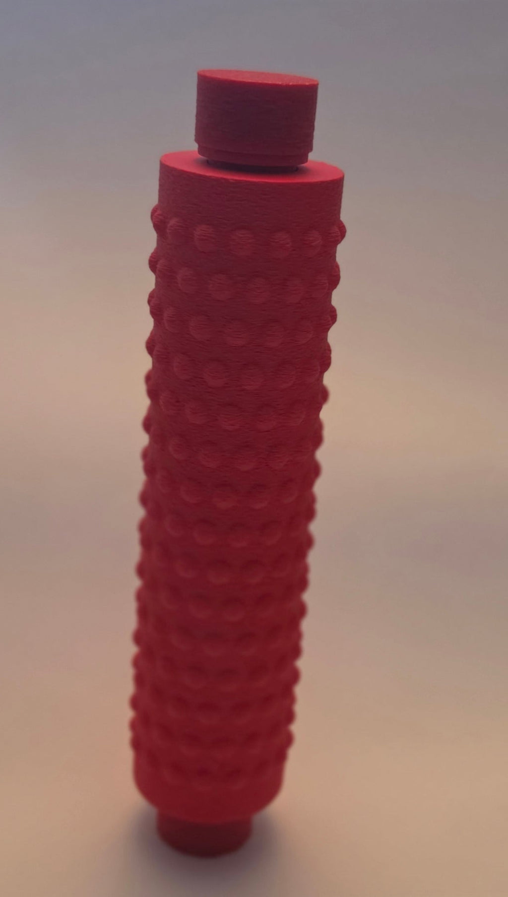 Red massage roller, top cap